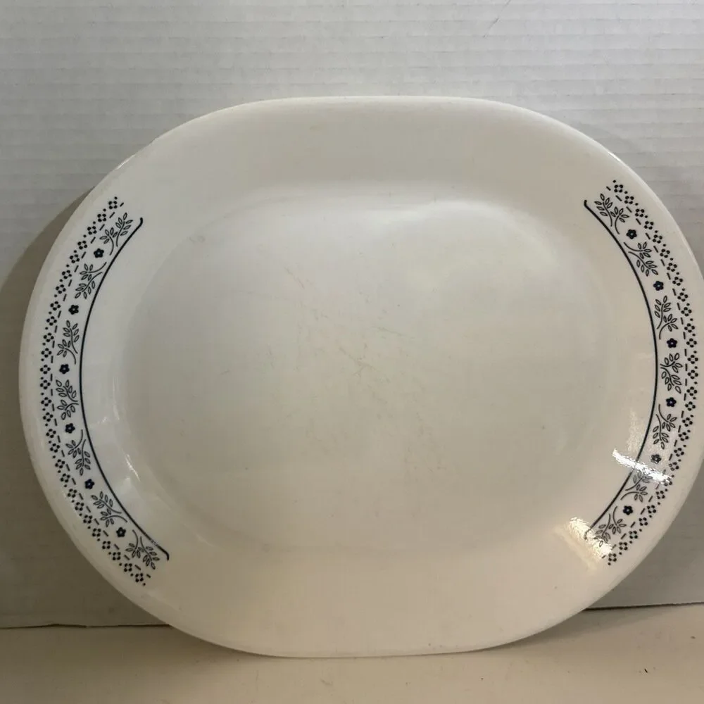 Vintage Corelle BLUEBERRY Oval Serving Platter 12